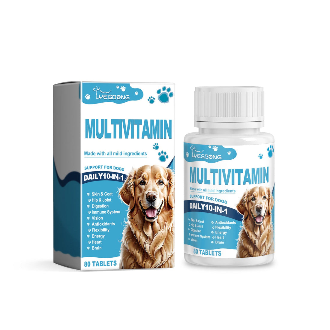 Multivitamin Tablets for Dogs Cats Support Nutritional Health Daily