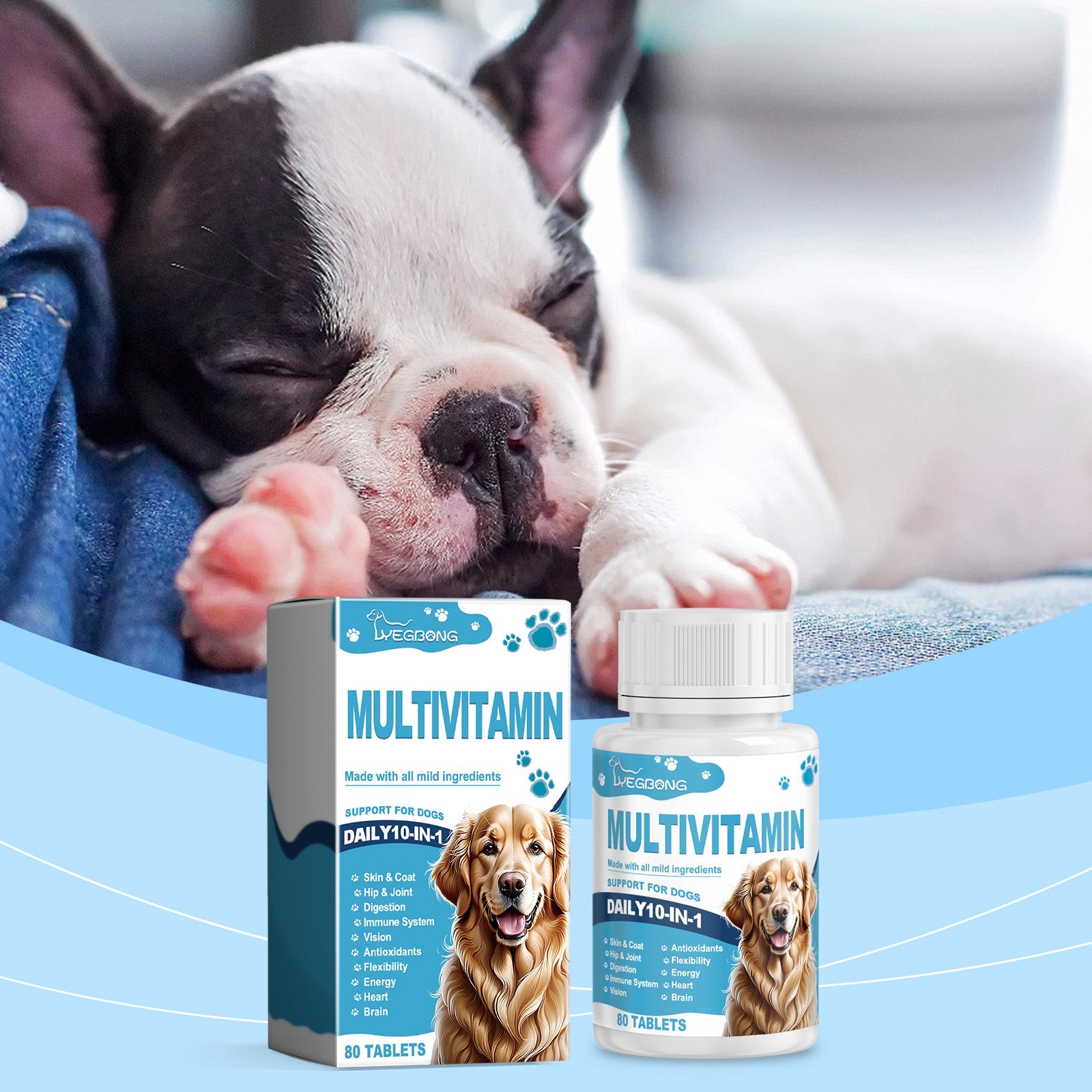Multivitamin Tablets for Dogs Cats Support Nutritional Health Daily