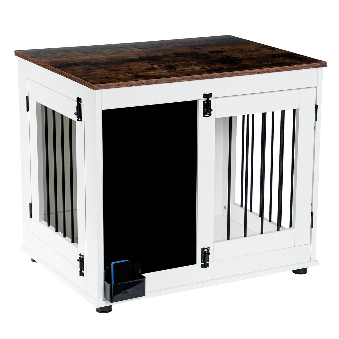 Doodle Wooden Dog Cage Furniture Two Doors White Heavy Duty