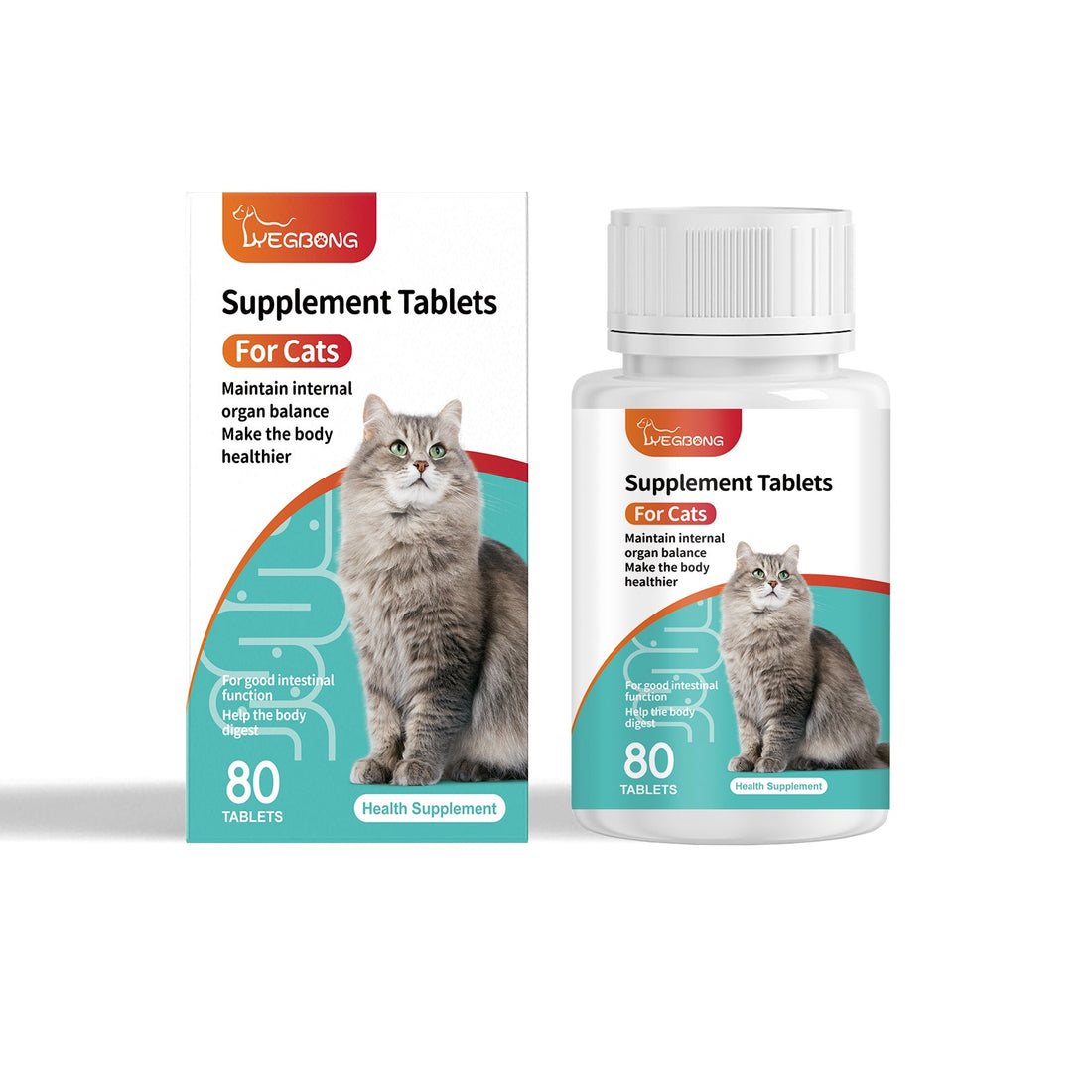 Cat Probiotic Tablets Support Intestinal Health Improve Digestion Absorption