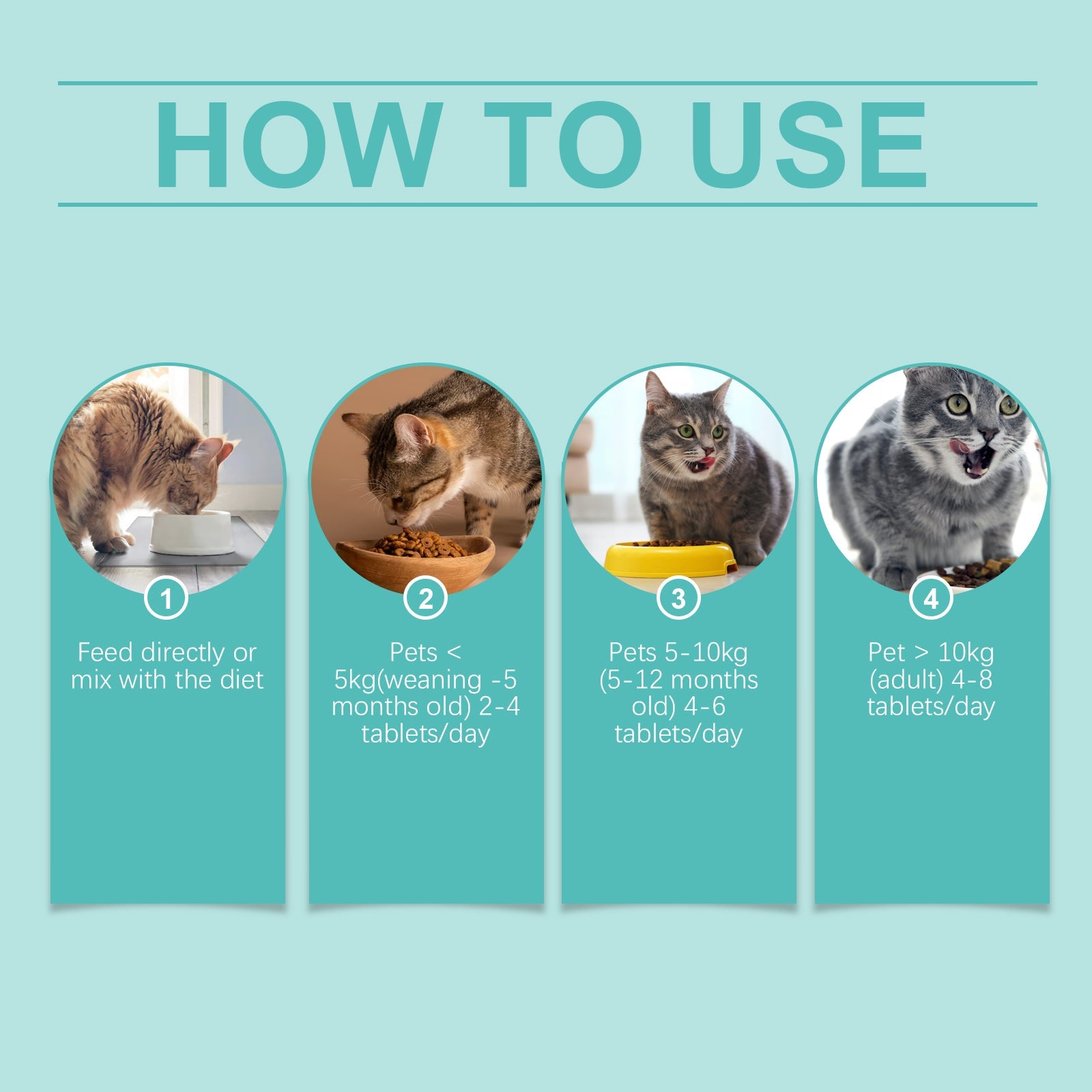 Cat Probiotic Tablets Support Intestinal Health Improve Digestion Absorption