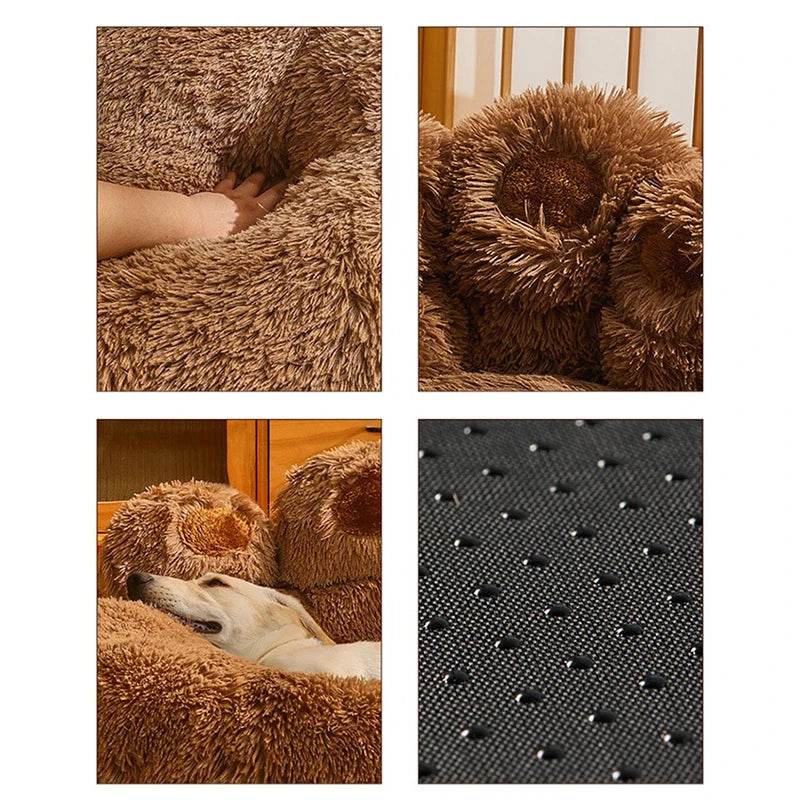 Big Paw Plush Pet Sofa Bed Washable Calming Raised Edges