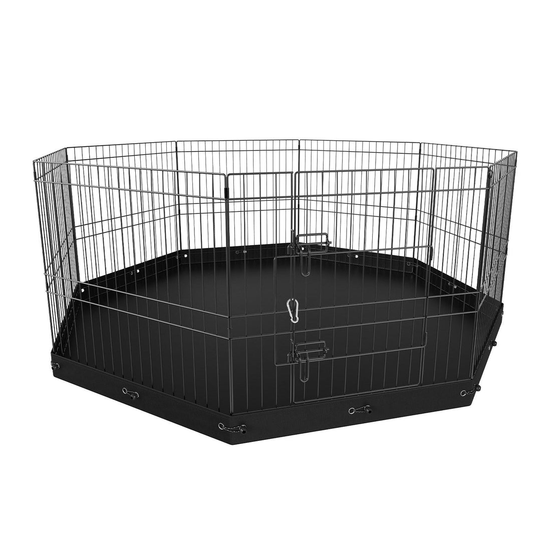 Foldable Metal Dog Playpen Eight Panels Indoor Outdoor Exercise Pen