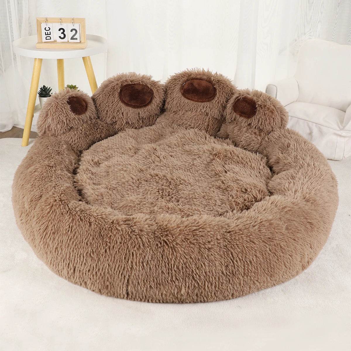 Big Paw Plush Pet Sofa Bed Washable Calming Raised Edges