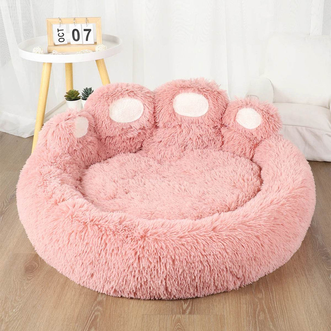 Big Paw Plush Pet Sofa Bed Washable Calming Raised Edges